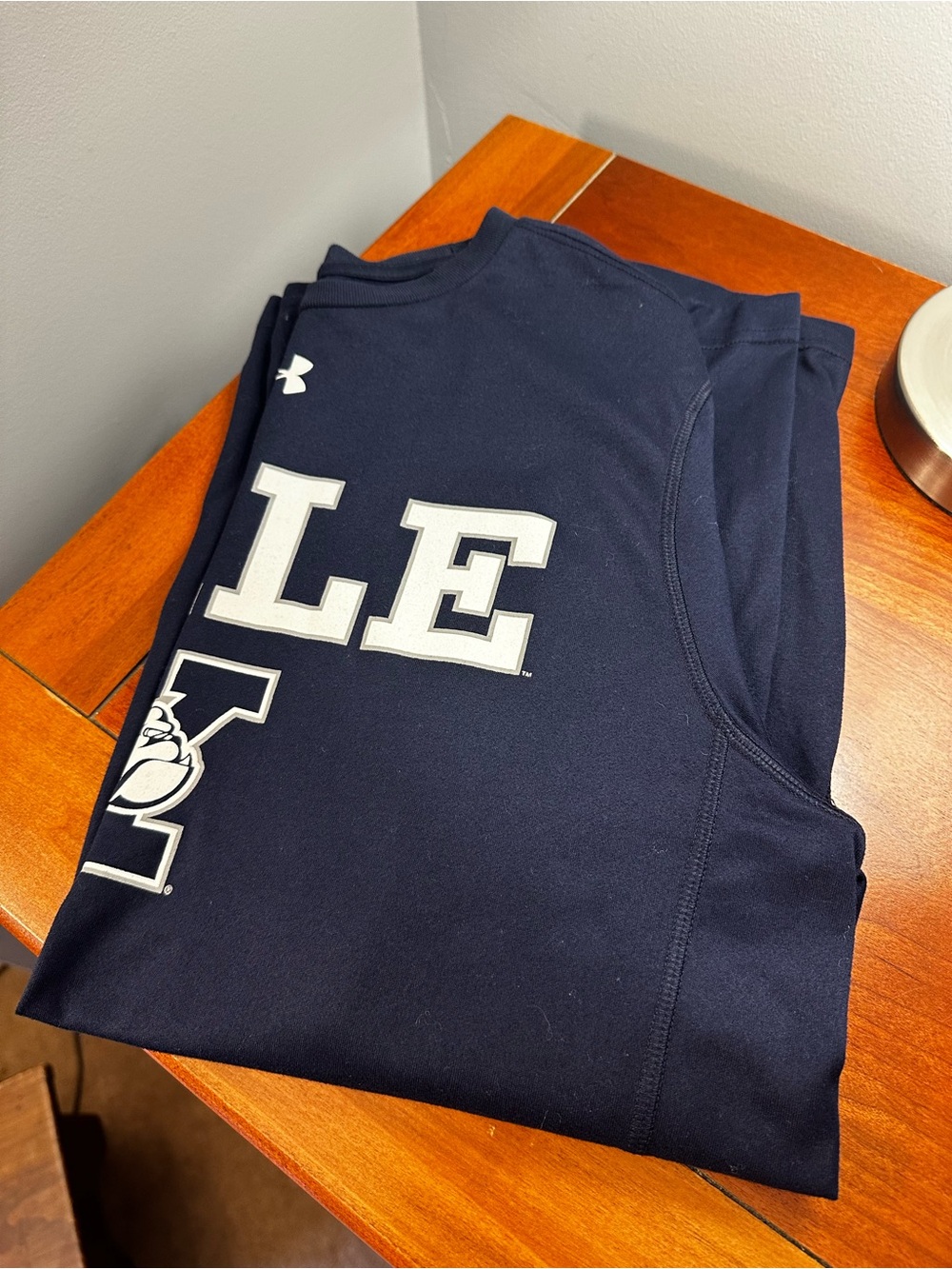 Under Armour Navy Long-Sleeve YALE Performance Shirt - Picture 5 of 5